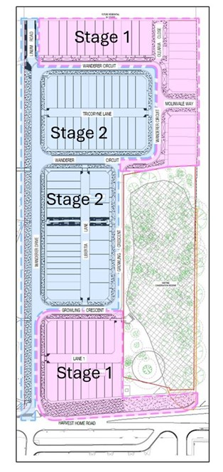 Habitas Aurora - Landscaping Activities Staging Map June 2025